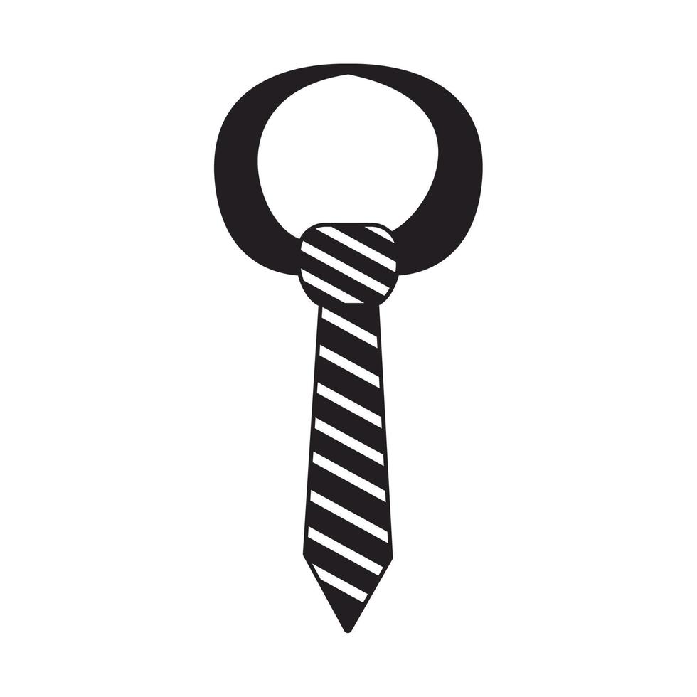 cravatta accessorio maschio moda isolato lineare stile icona vettore
