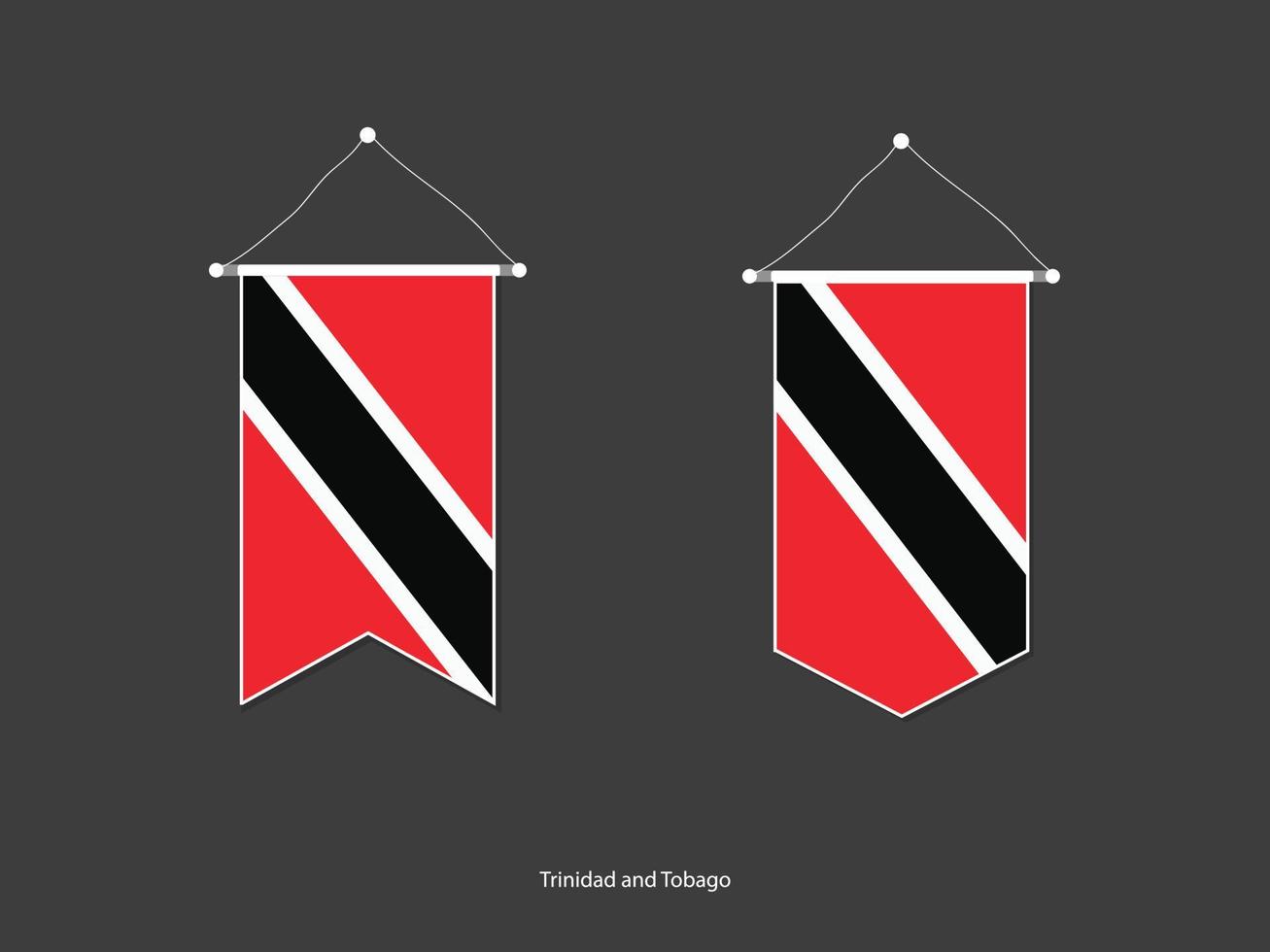 trinidad e tobago bandiera nel vario forma, calcio bandiera bandierina vettore ,vettore illustrazione.