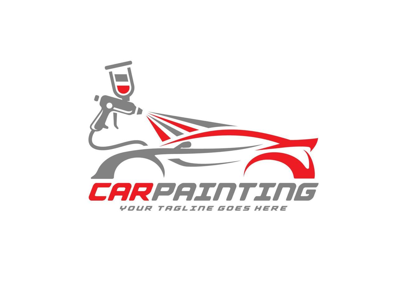 auto pittura logo design vettore illustrazione