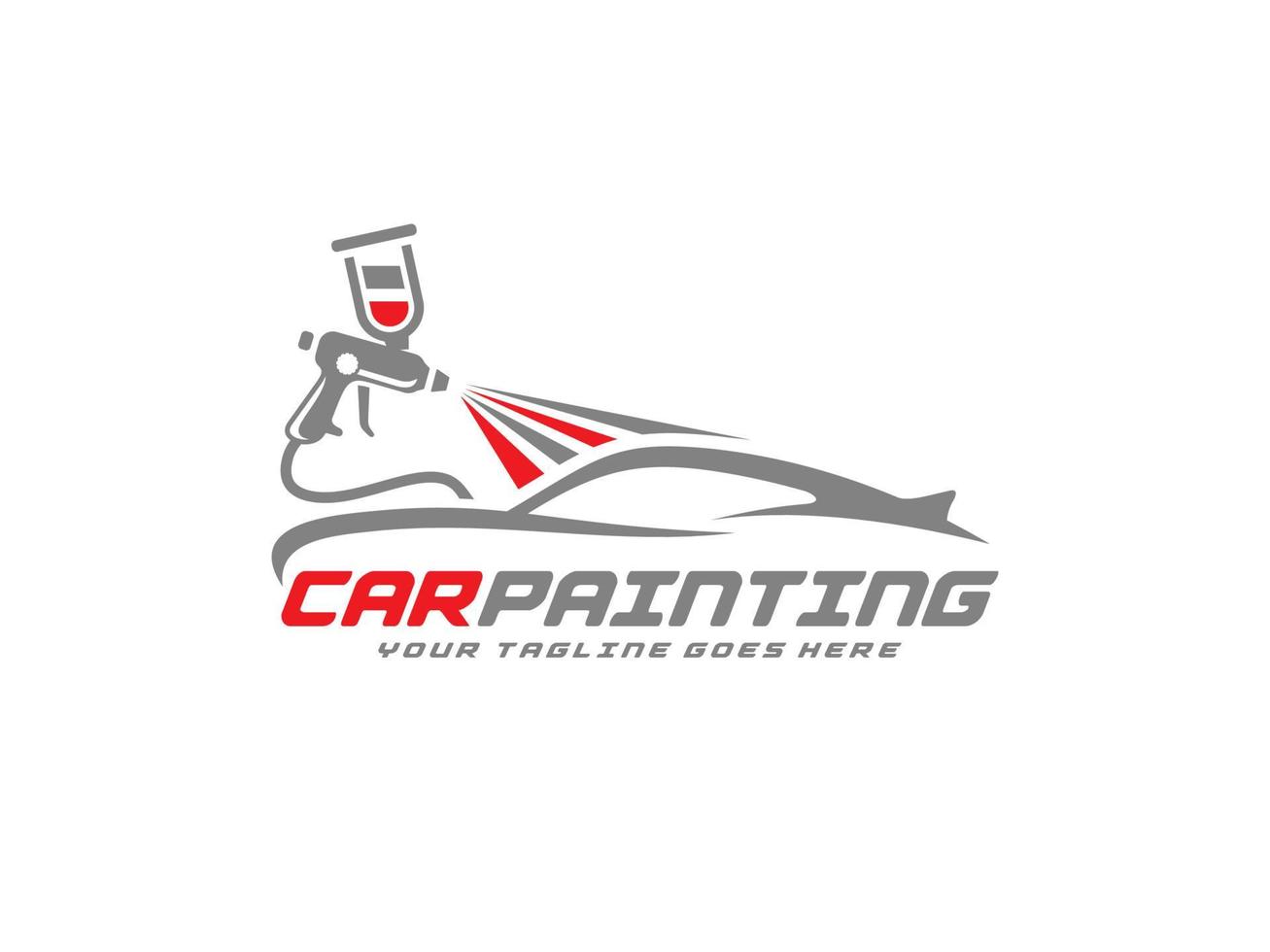 auto pittura logo design vettore illustrazione