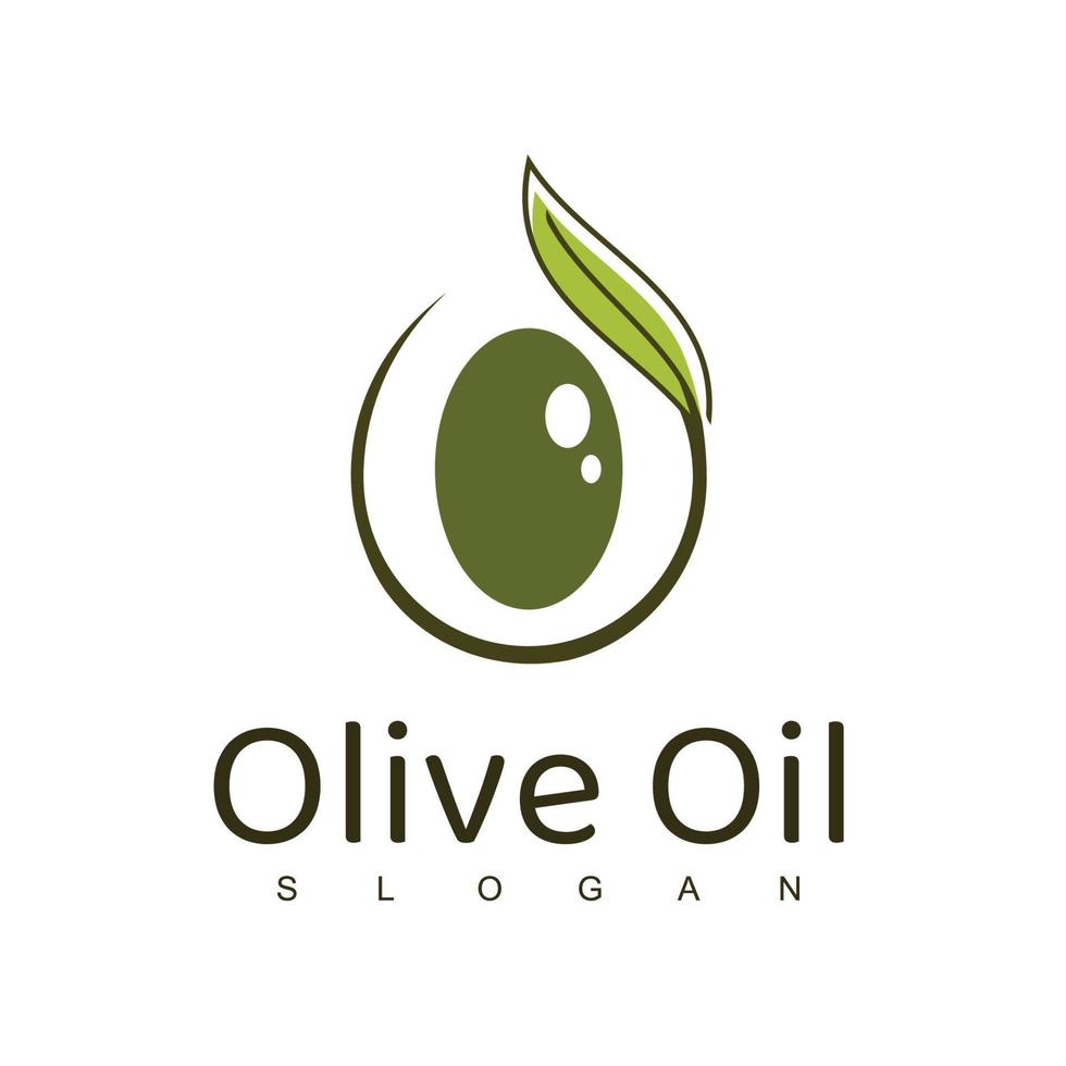 modello di progettazione logo olio d'oliva vettore