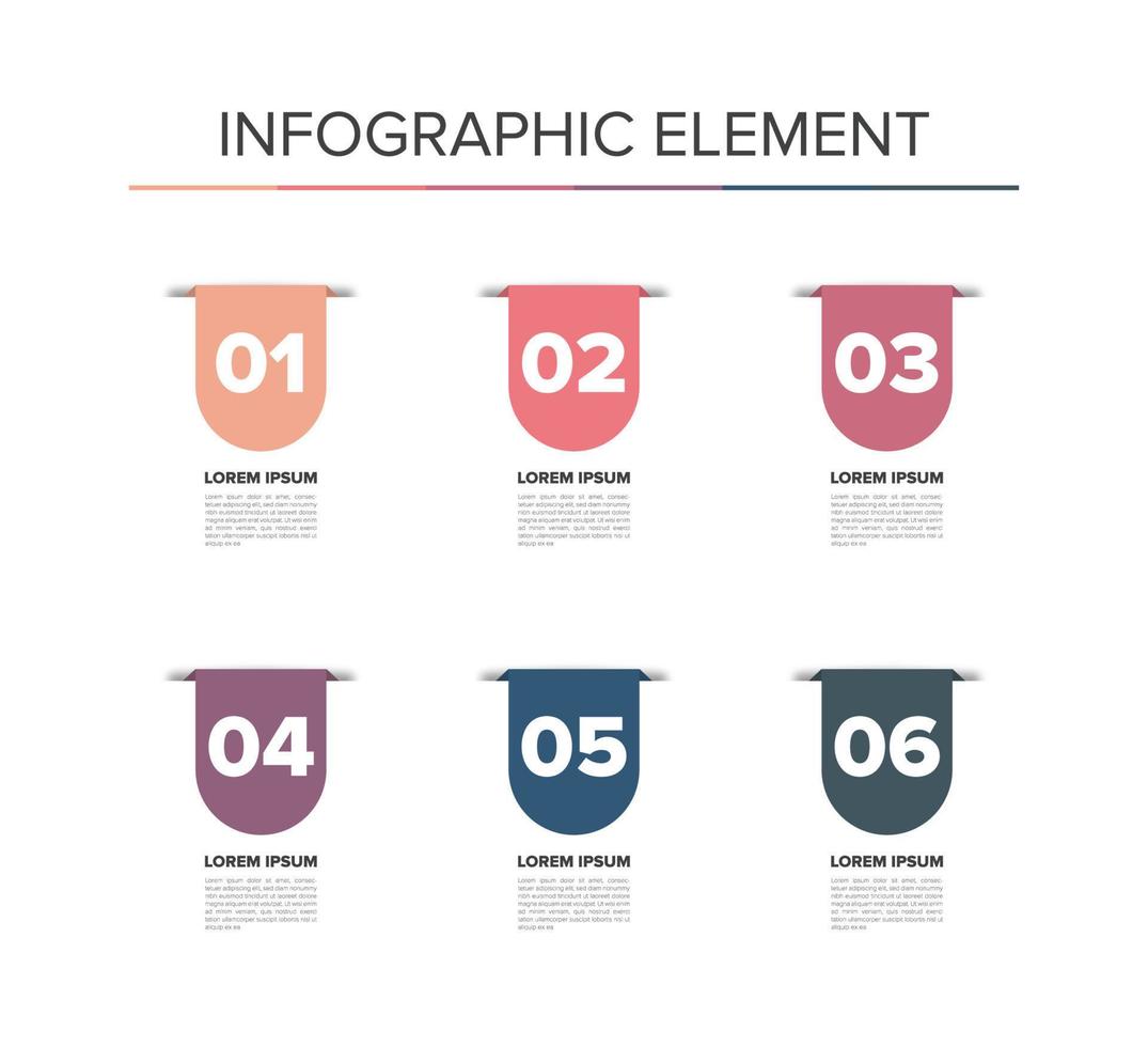 Infografica elemento design idee bussines presentazione elegante vettore