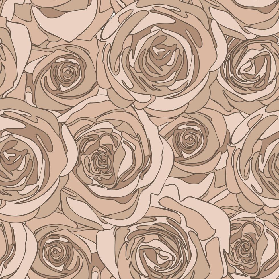 astratto floreale senza soluzione di continuità modello. Vintage ▾ polveroso rosa sfondo. mosaico boccioli di rosa. neutro delicato Rose modello. vettore illustrazione.