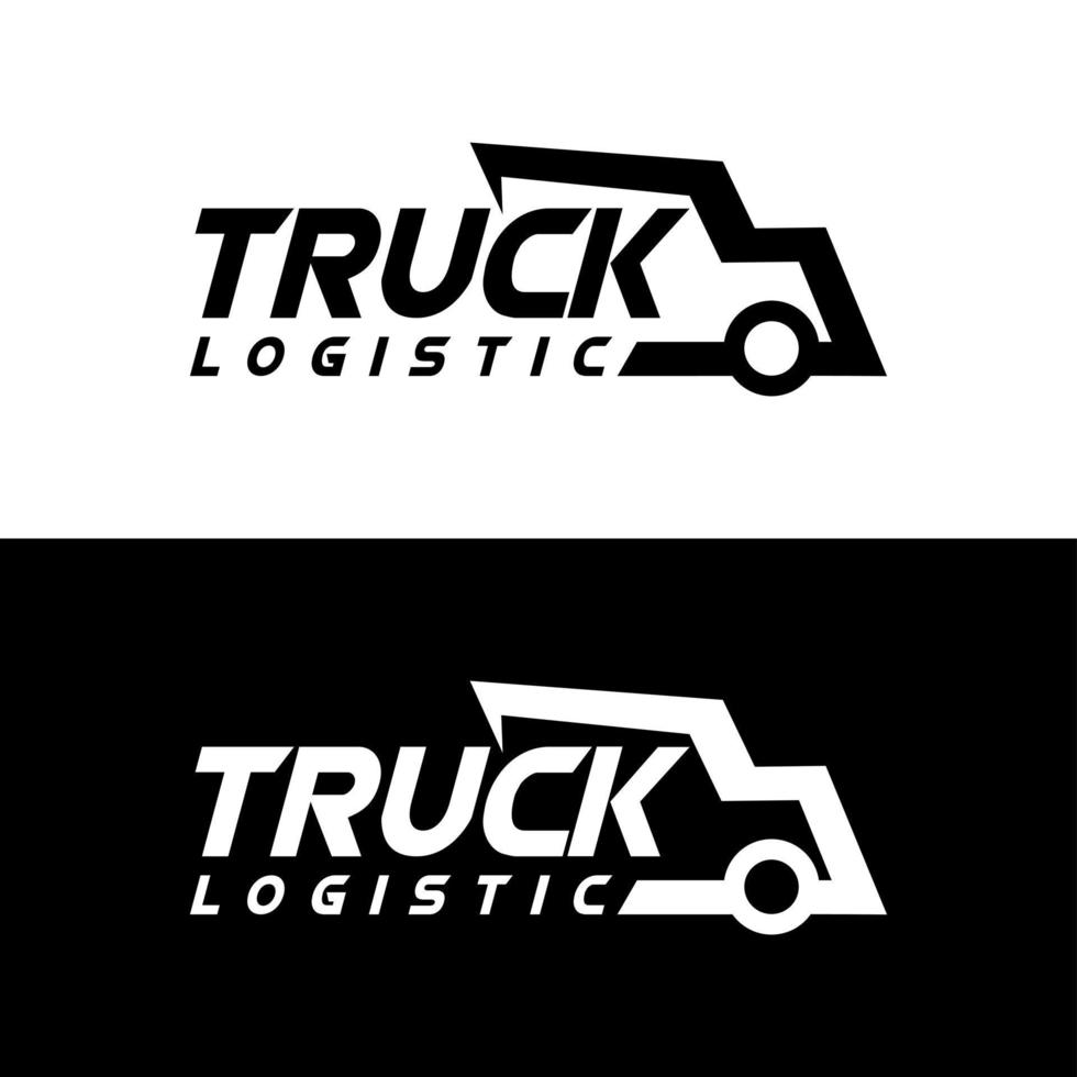 camion linea logo design concetto vettore