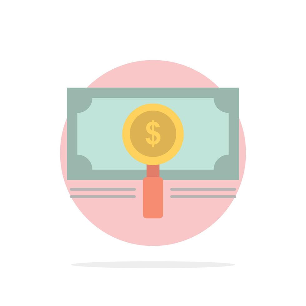 i soldi fondo ricerca prestito dollaro astratto cerchio sfondo piatto colore icona vettore