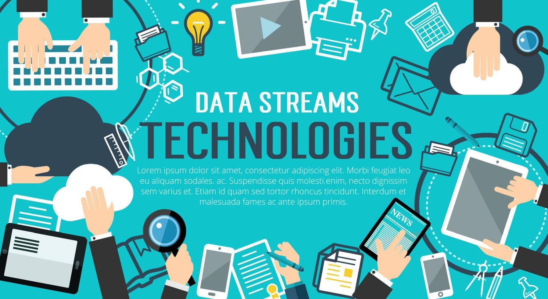 dati gestione bandiera di Internet tecnologia vettore