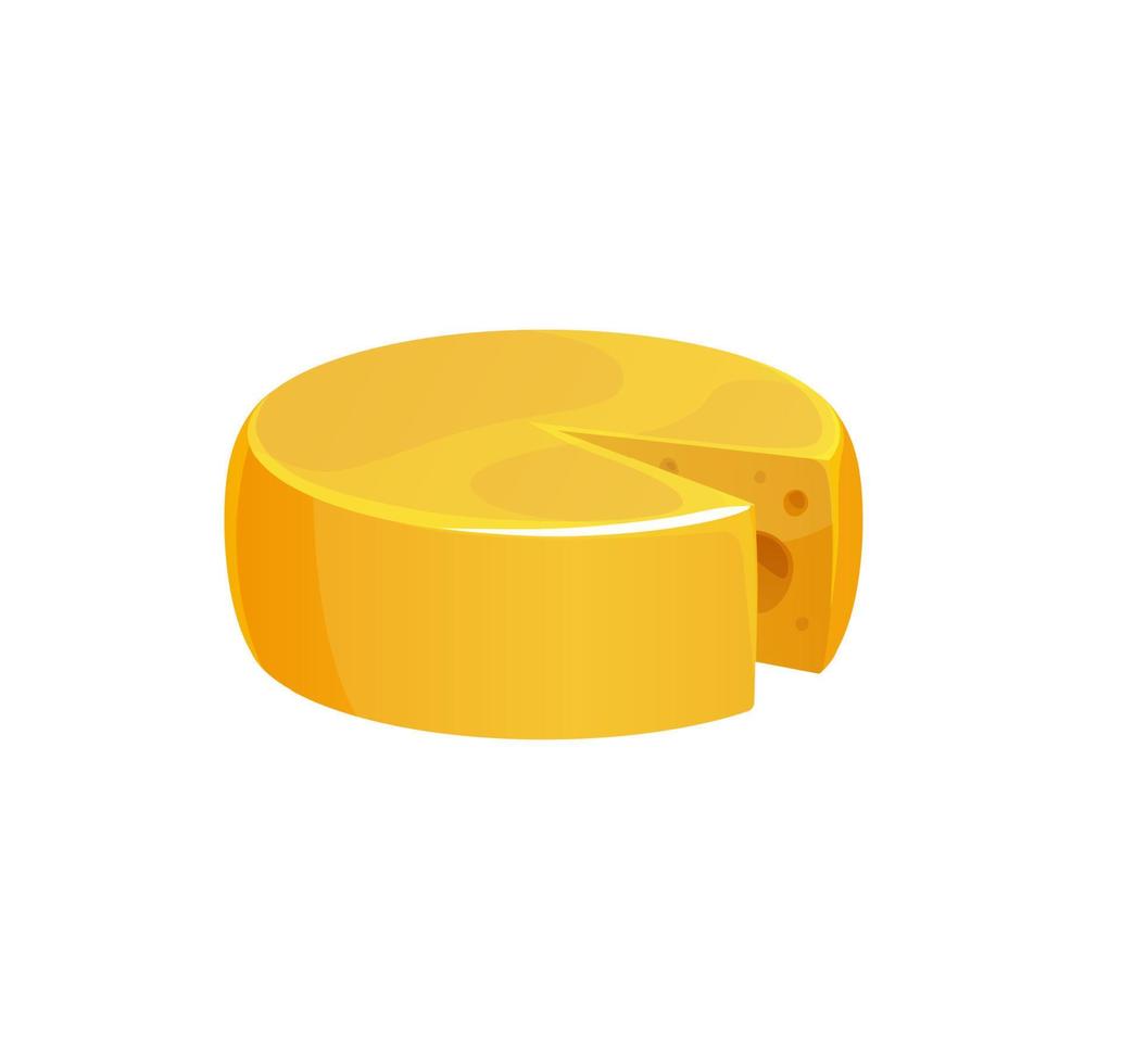cartone animato il giro maasdam formaggio isolato ruota vettore