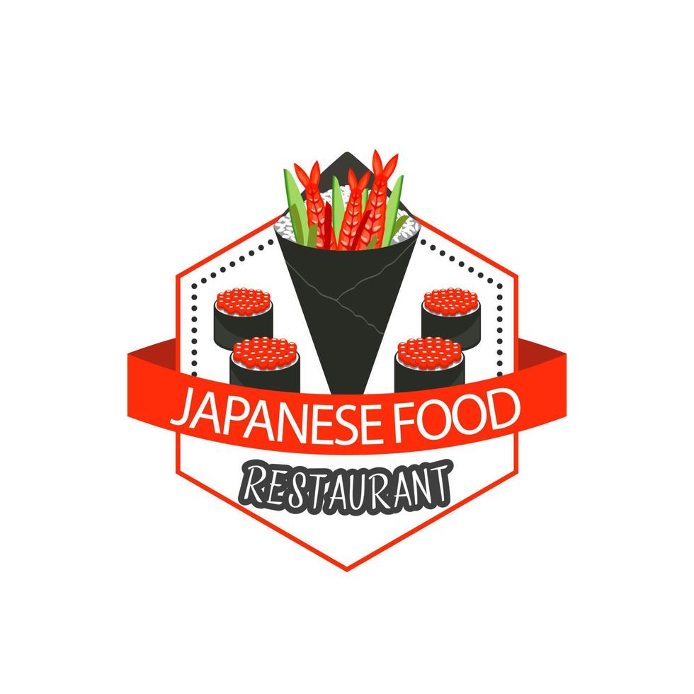 vettore giapponese cucina cibo ristorante icona