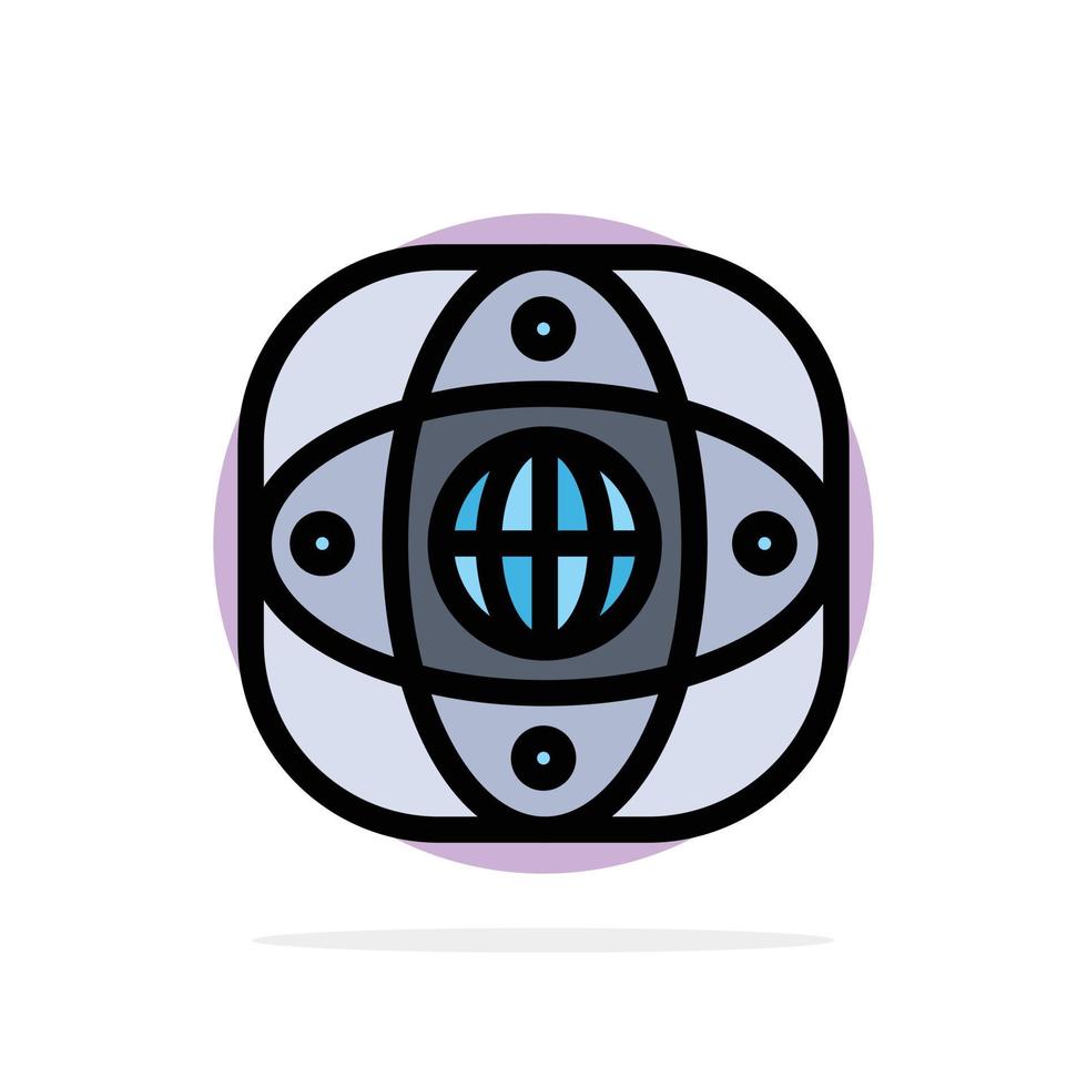 artificiale connessione terra globale globo astratto cerchio sfondo piatto colore icona vettore