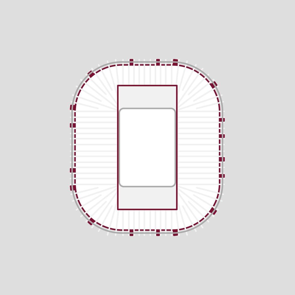 974 stadio mondo tazza Qatar 2022 schema icona vettore