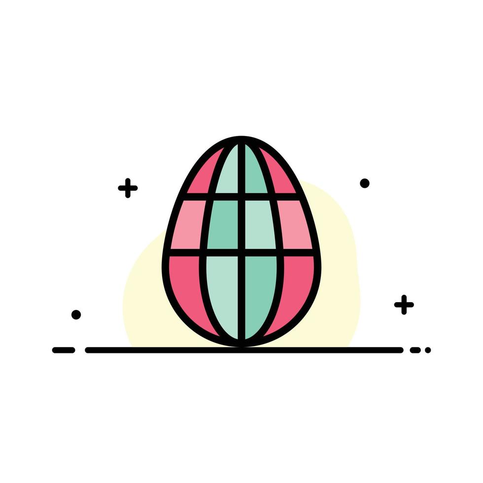 uovo Pasqua vacanza attività commerciale piatto linea pieno icona vettore bandiera modello