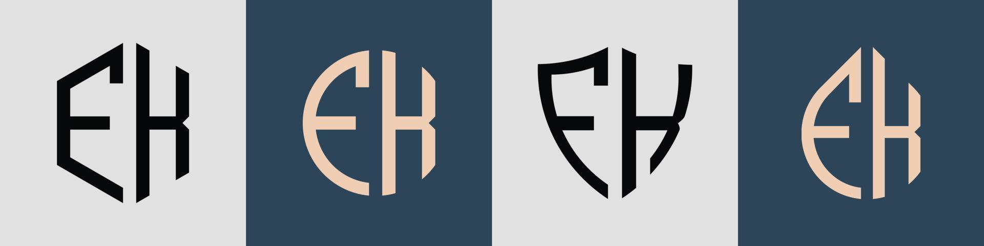 creativo semplice iniziale lettere fk logo disegni fascio. vettore
