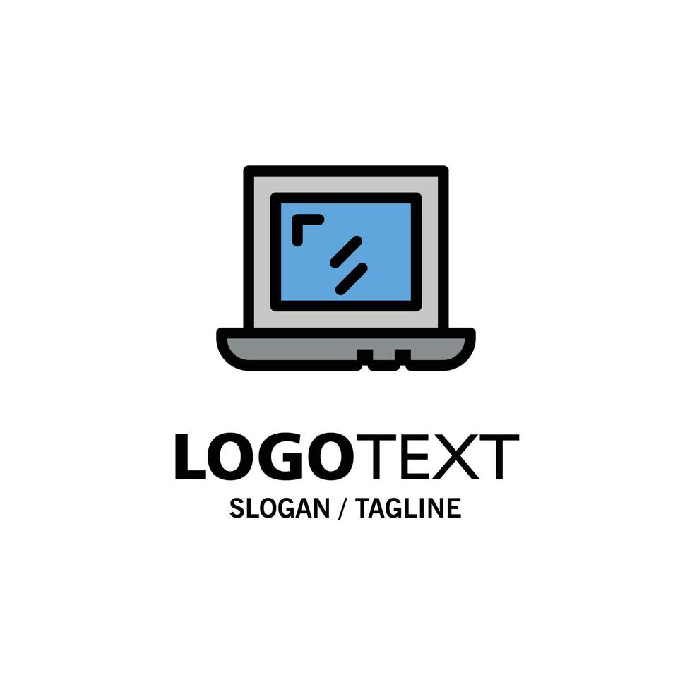 ragnatela design il computer portatile attività commerciale logo modello piatto colore vettore