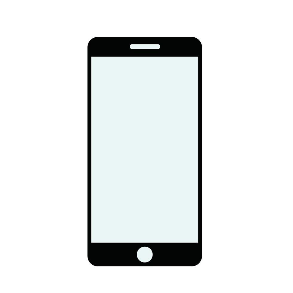 smartphone cartello simbolo Telefono semplice clip arte vettore illustrazione su bianca sfondo. nero e bianca colore cellula Telefono icona.