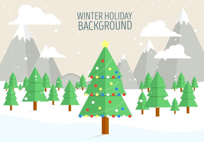 Vector Christmas Landscape gratuito