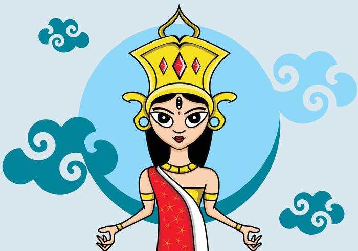 Illustrazione di Durga vettore