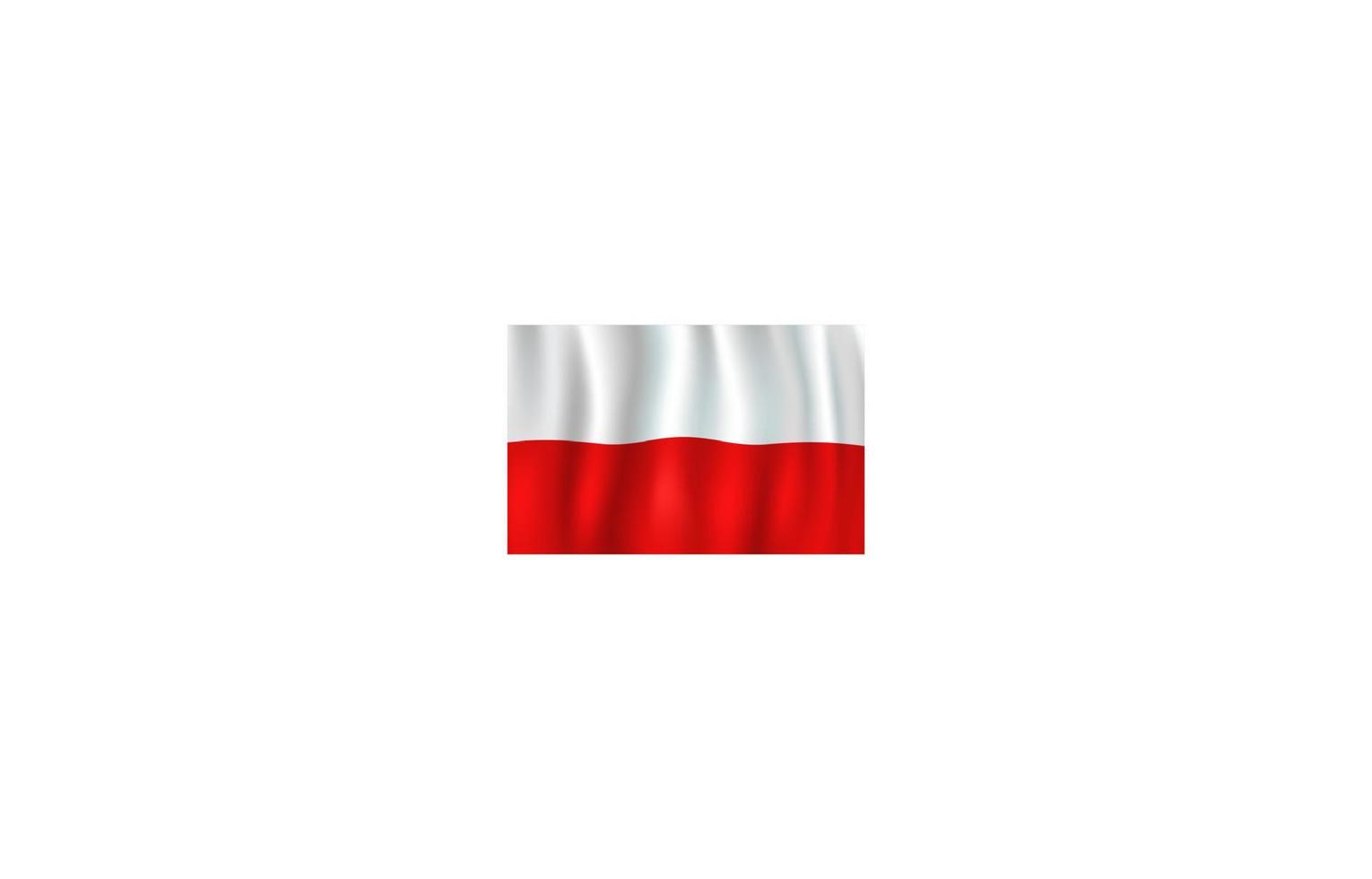 vettore 3d bandiera di Polonia. polacco nazionale simbolo