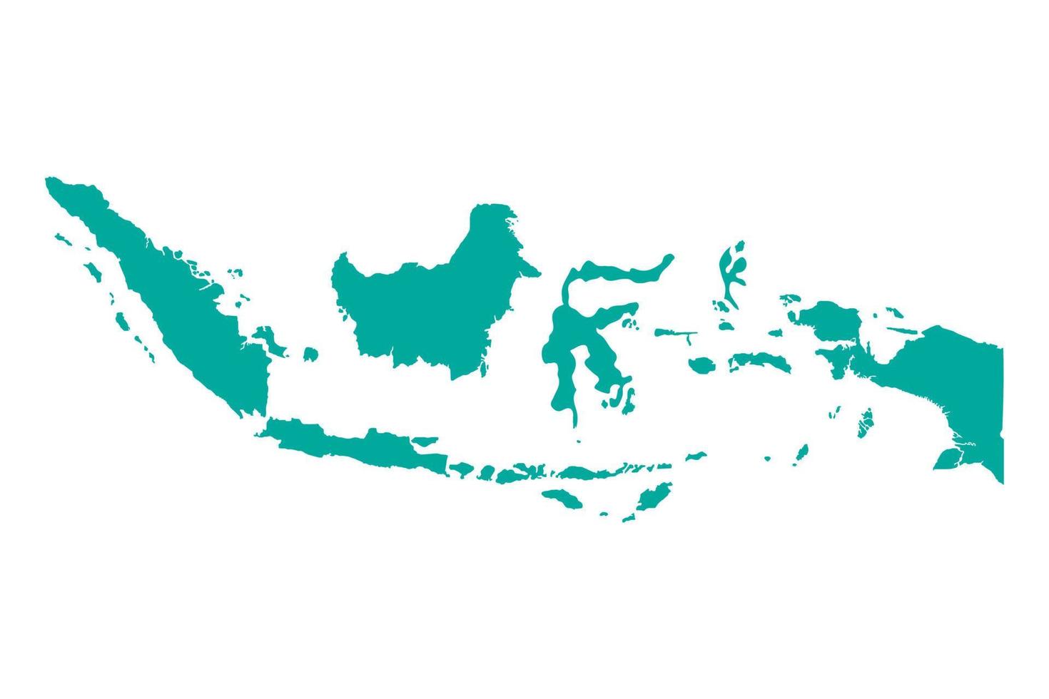 illustrazione vettoriale della mappa nera dell'indonesia su sfondo bianco