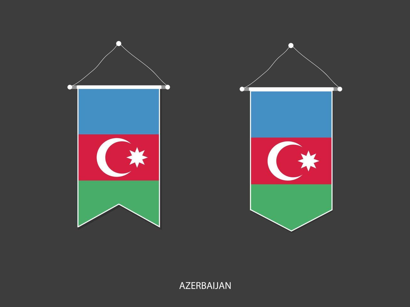 azerbaijan bandiera nel vario forma, calcio bandiera bandierina vettore ,vettore illustrazione.