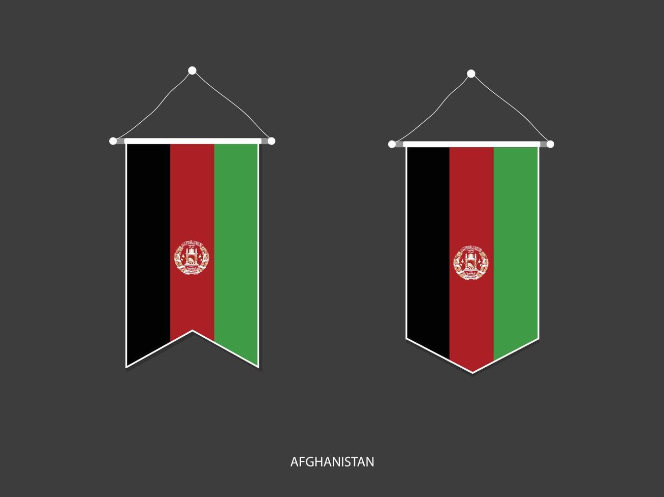 afghanistan bandiera nel vario forma, calcio bandiera bandierina vettore ,vettore illustrazione.