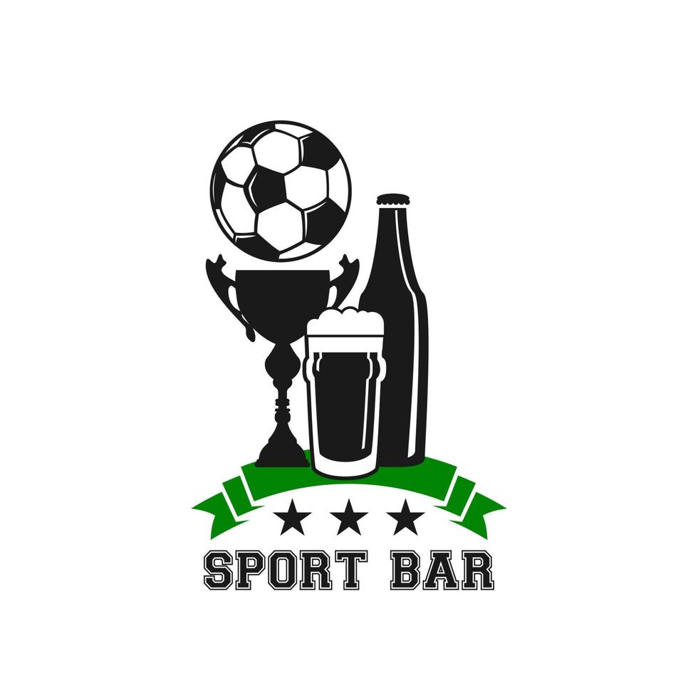 calcio o calcio gli sport bar vettore icona