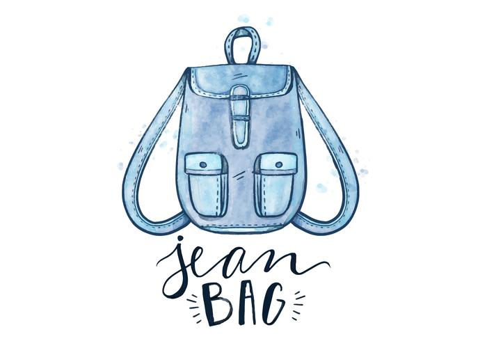 Borsa Jean blu gratuita vettore