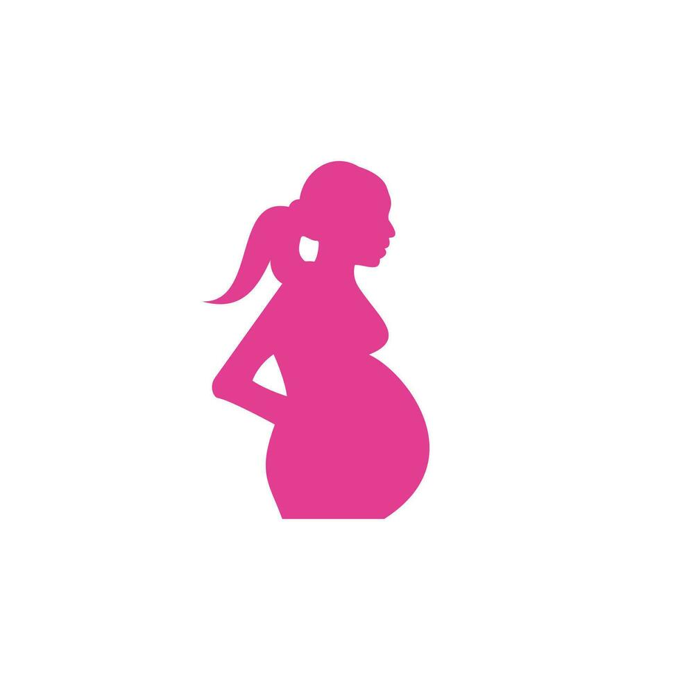 incinta donna logo. incinta donne vettore icona modello.