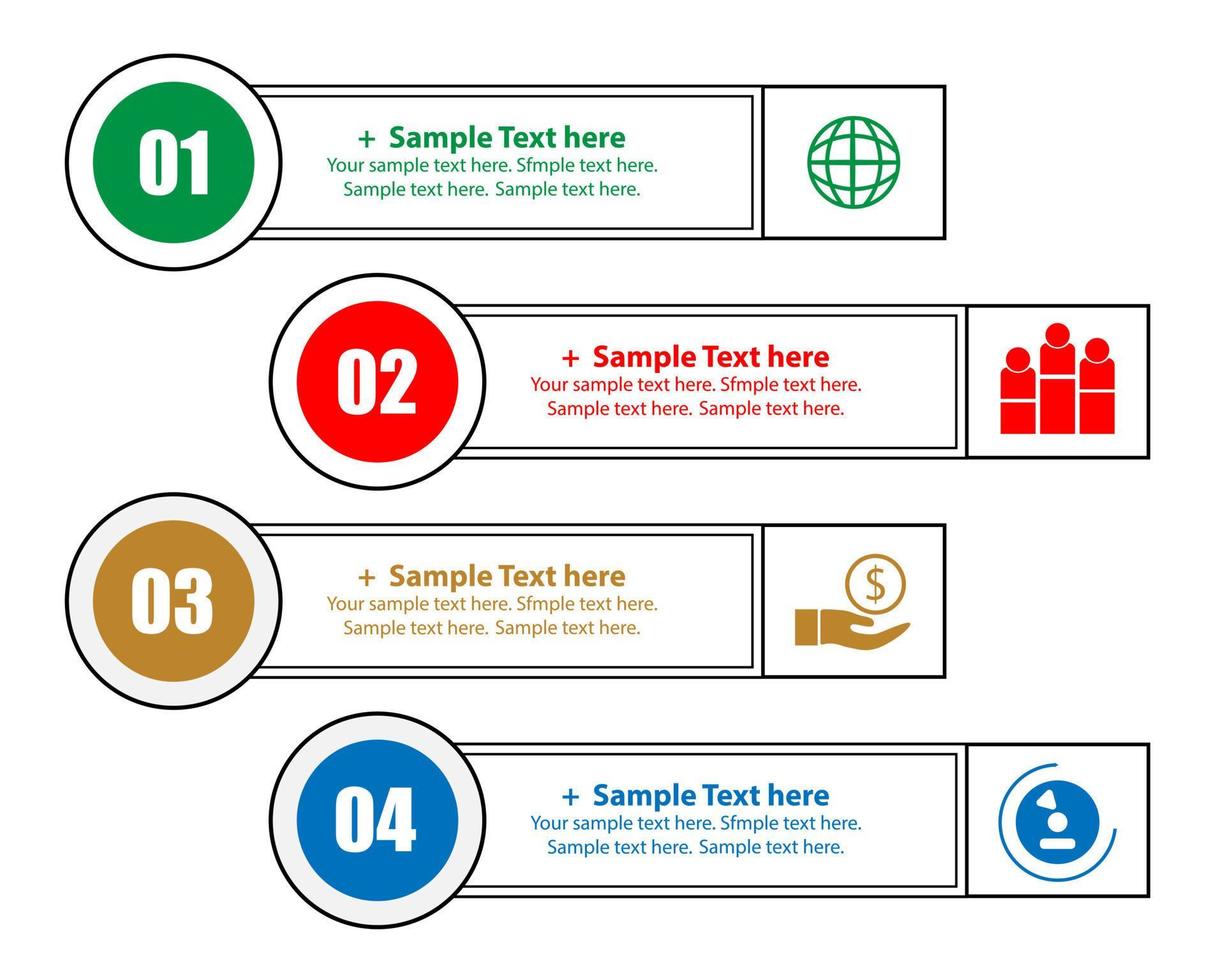 modello di Infografica design con testo numeri e segni vettore