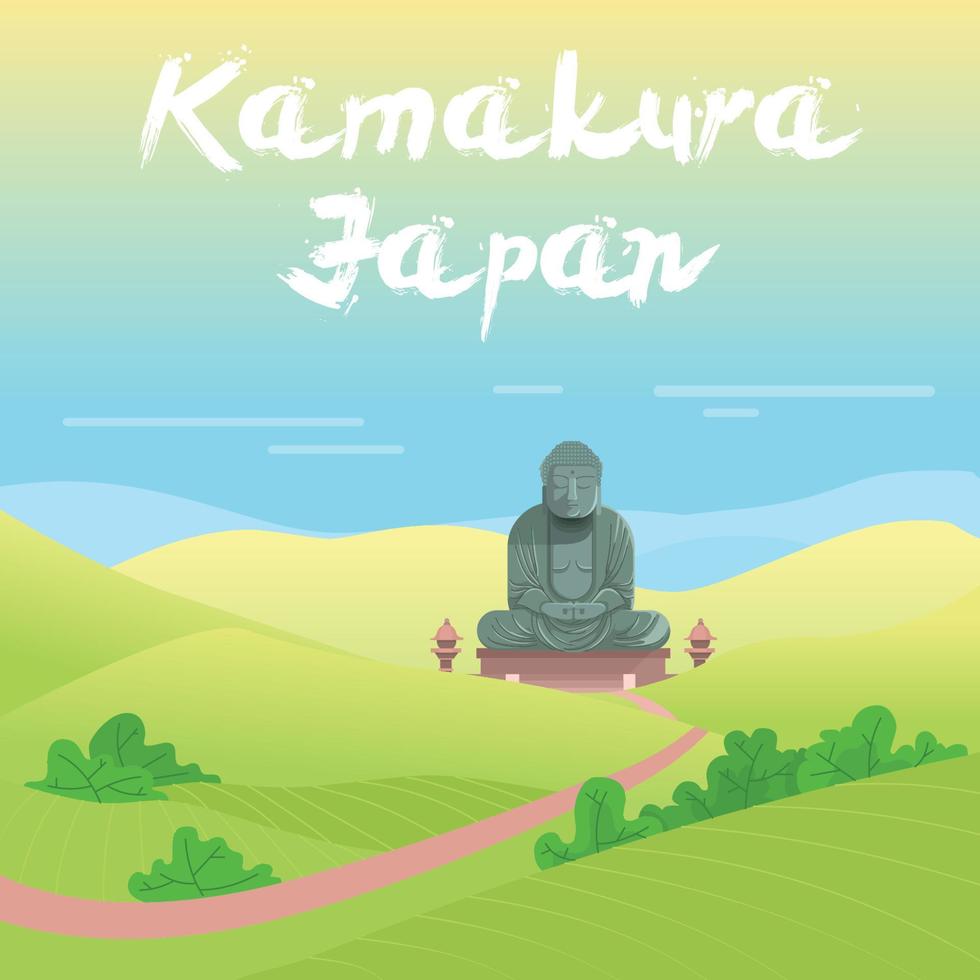 kamakura Giappone vettore illustrazione