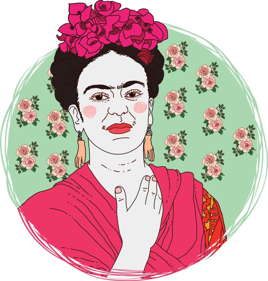 frida kahlo vettore illustrazione