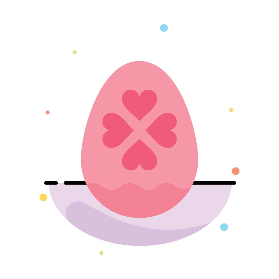 uovo amore cuore Pasqua astratto piatto colore icona modello vettore