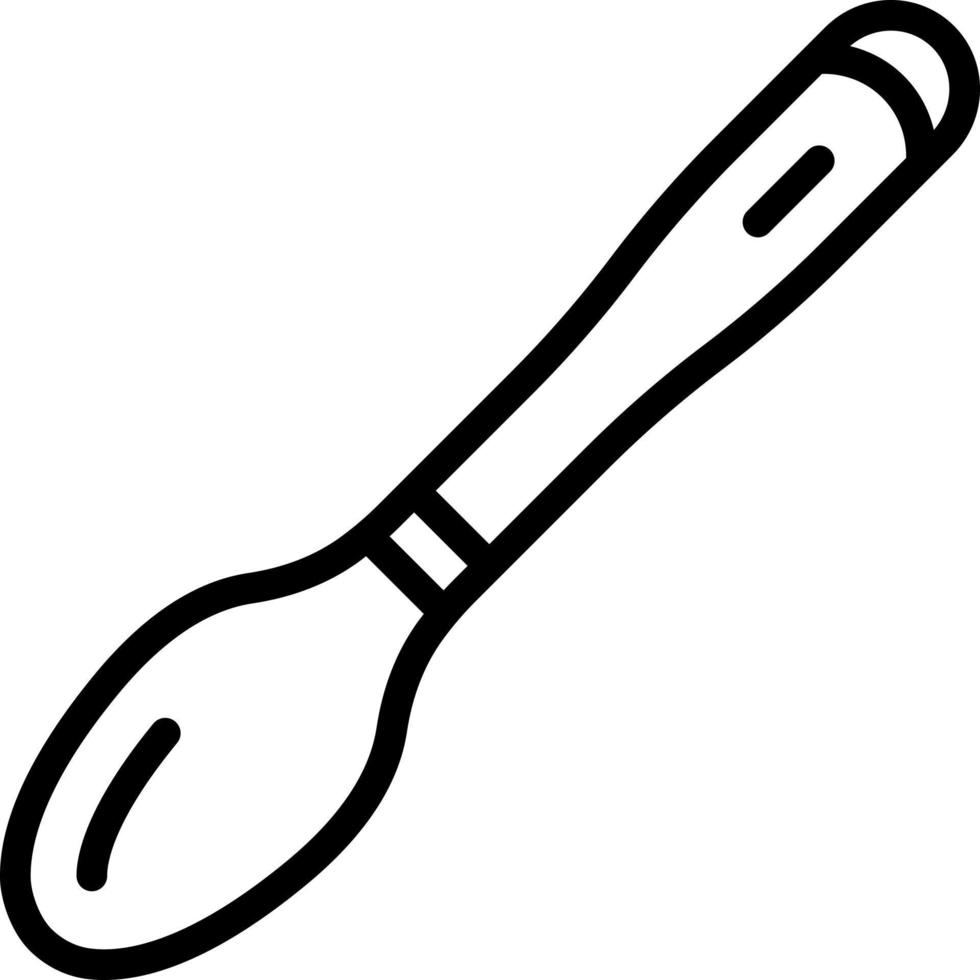 linea icona per cucchiaio vettore