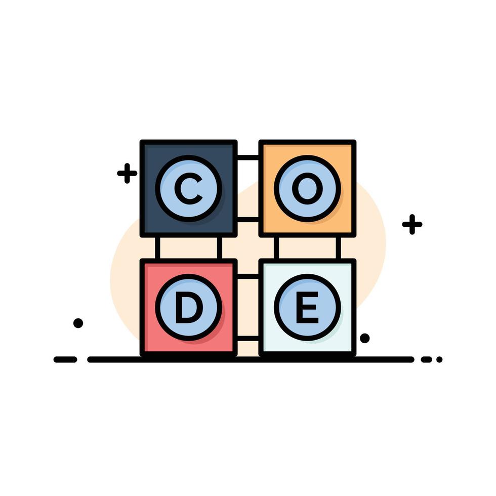 codice apprendimento codice apprendimento formazione scolastica attività commerciale logo modello piatto colore vettore