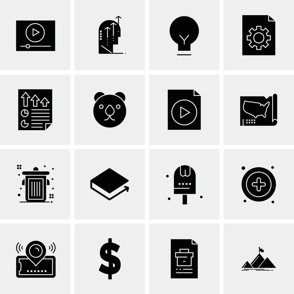 16 attività commerciale universale icone vettore creativo icona illustrazione per uso nel ragnatela e mobile relazionato prog