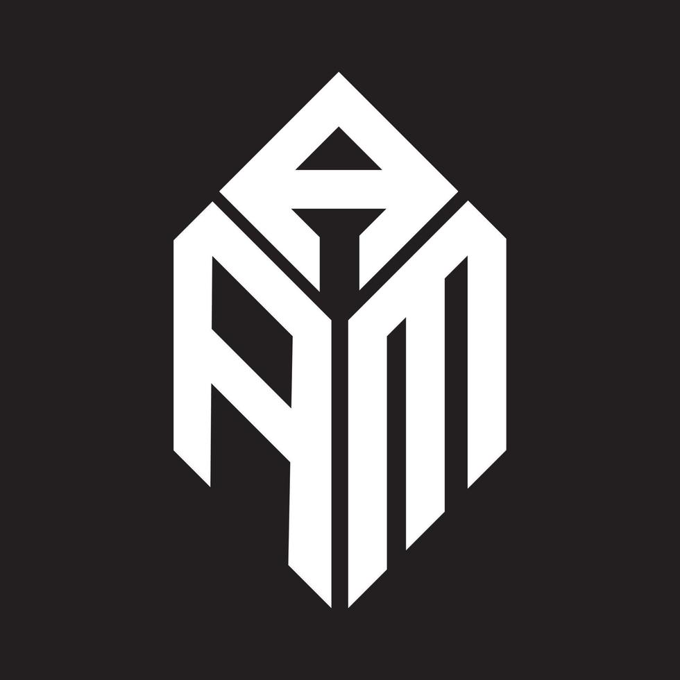 aam lettera logo design su sfondo nero. aam creative iniziali lettera logo concept. aam disegno della lettera. vettore