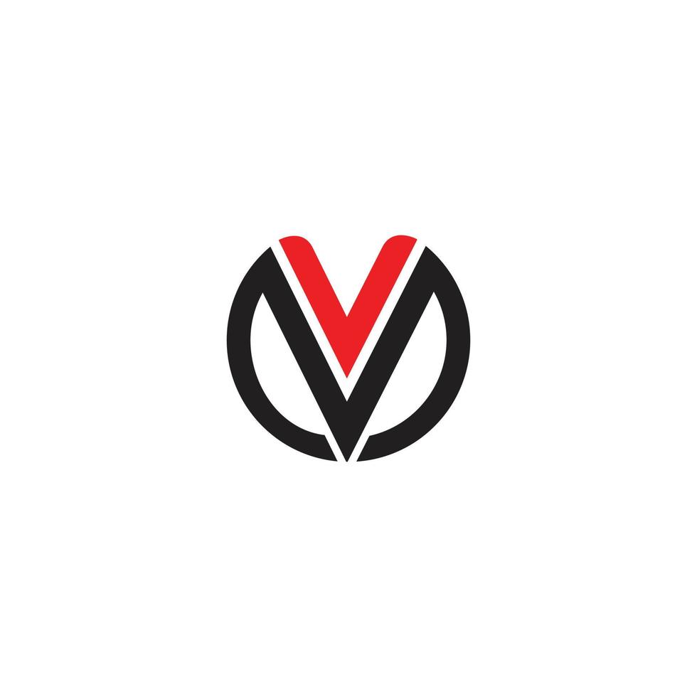 mv logo design vettore modello