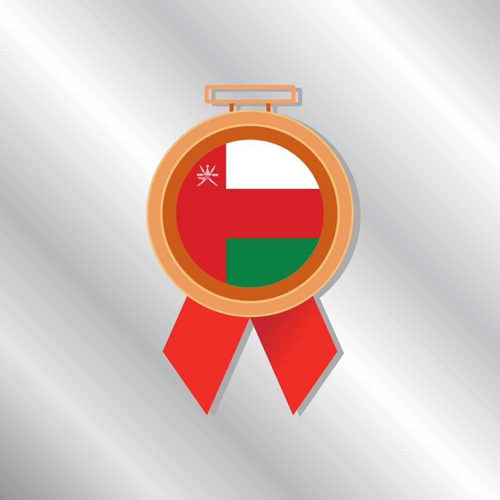illustrazione di Oman bandiera modello vettore