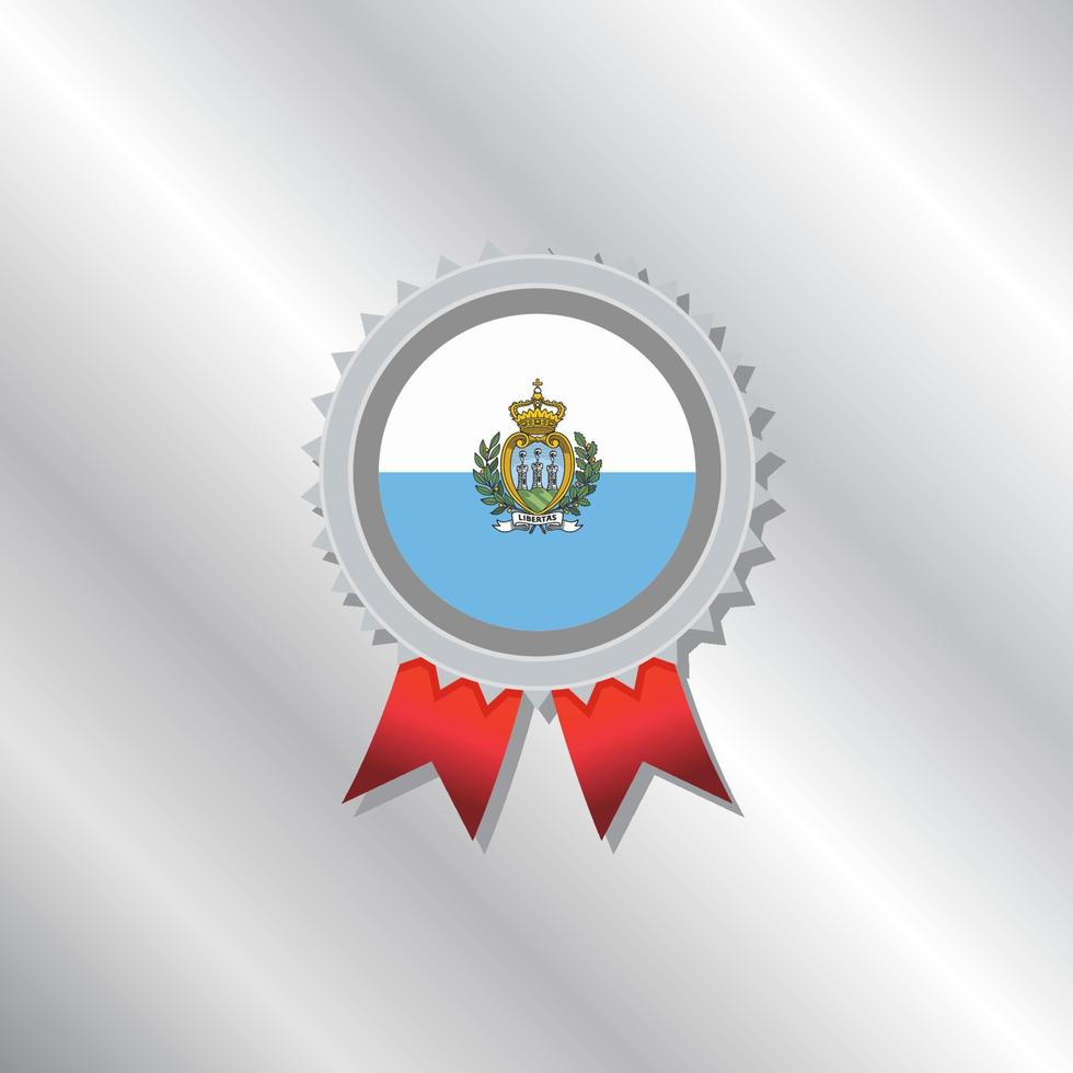 illustrazione di san Marino bandiera modello vettore