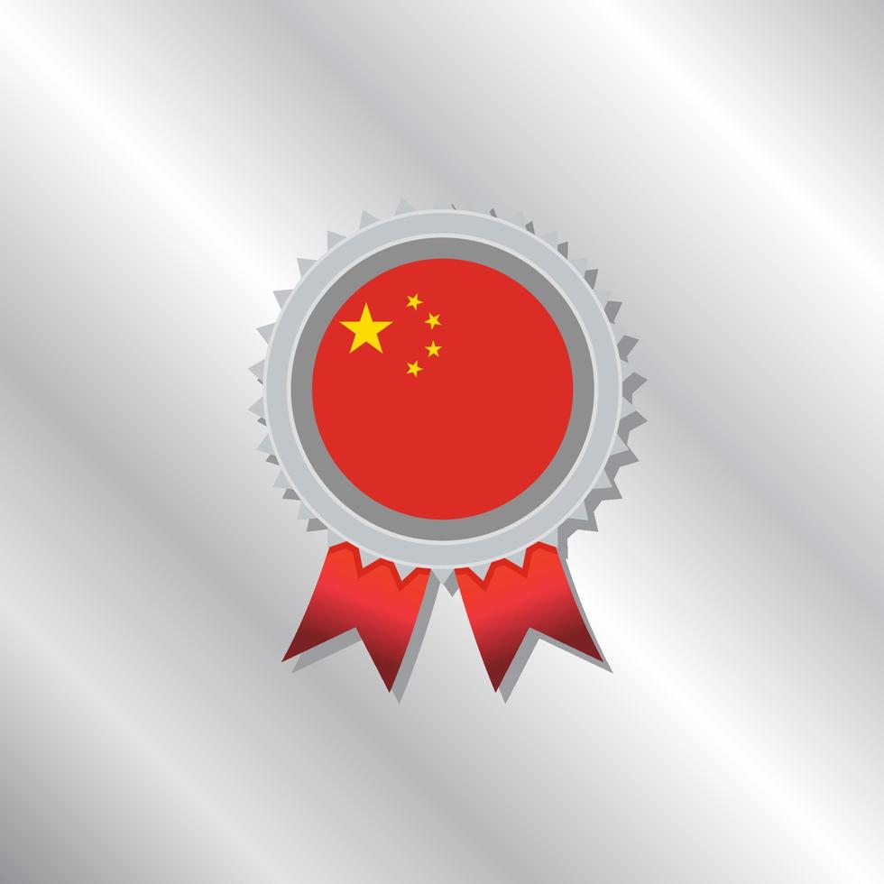 illustrazione di Cina bandiera modello vettore