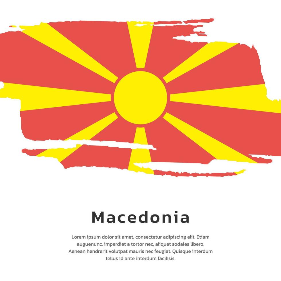 illustrazione di macedonia bandiera modello vettore