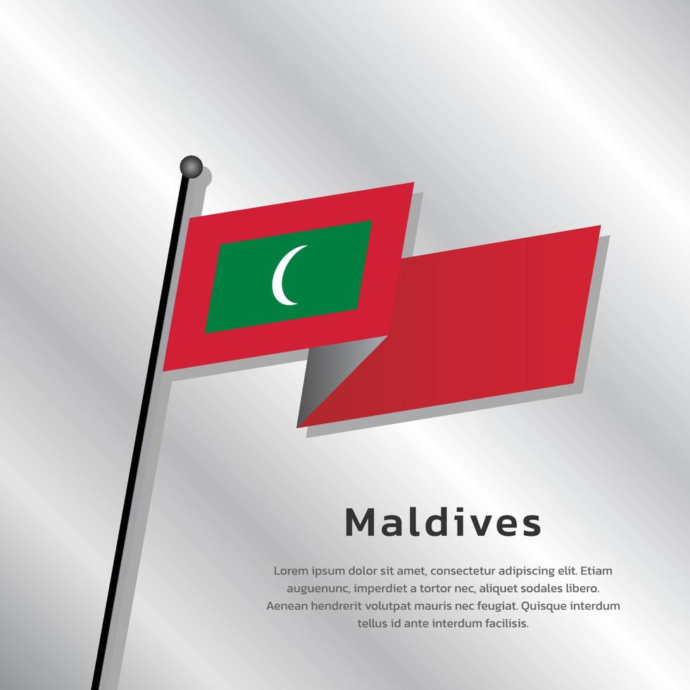 illustrazione di Maldive bandiera modello vettore