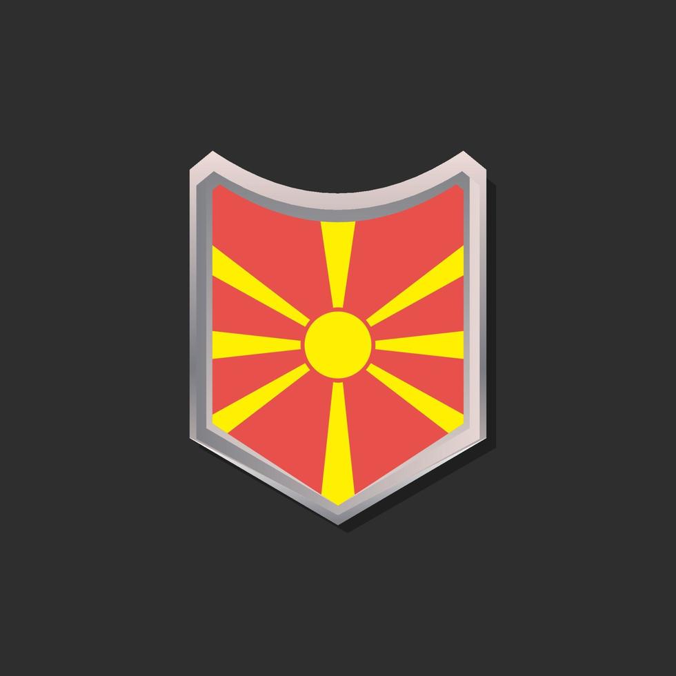 illustrazione di macedonia bandiera modello vettore