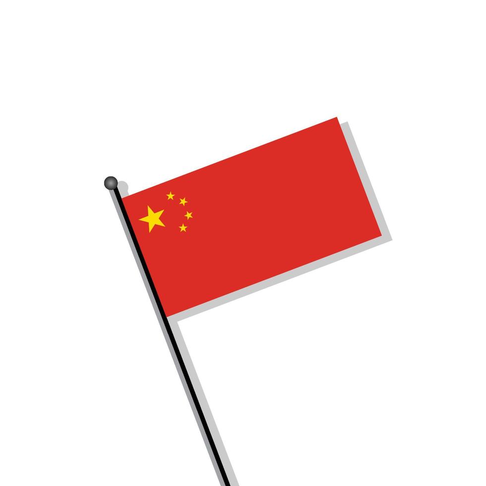 illustrazione di Cina bandiera modello vettore