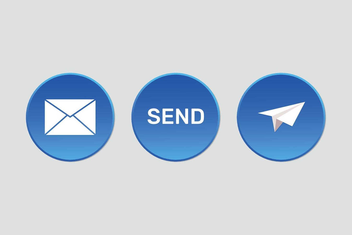 telegramma messaggio Spedire blu pulsante icona vettore