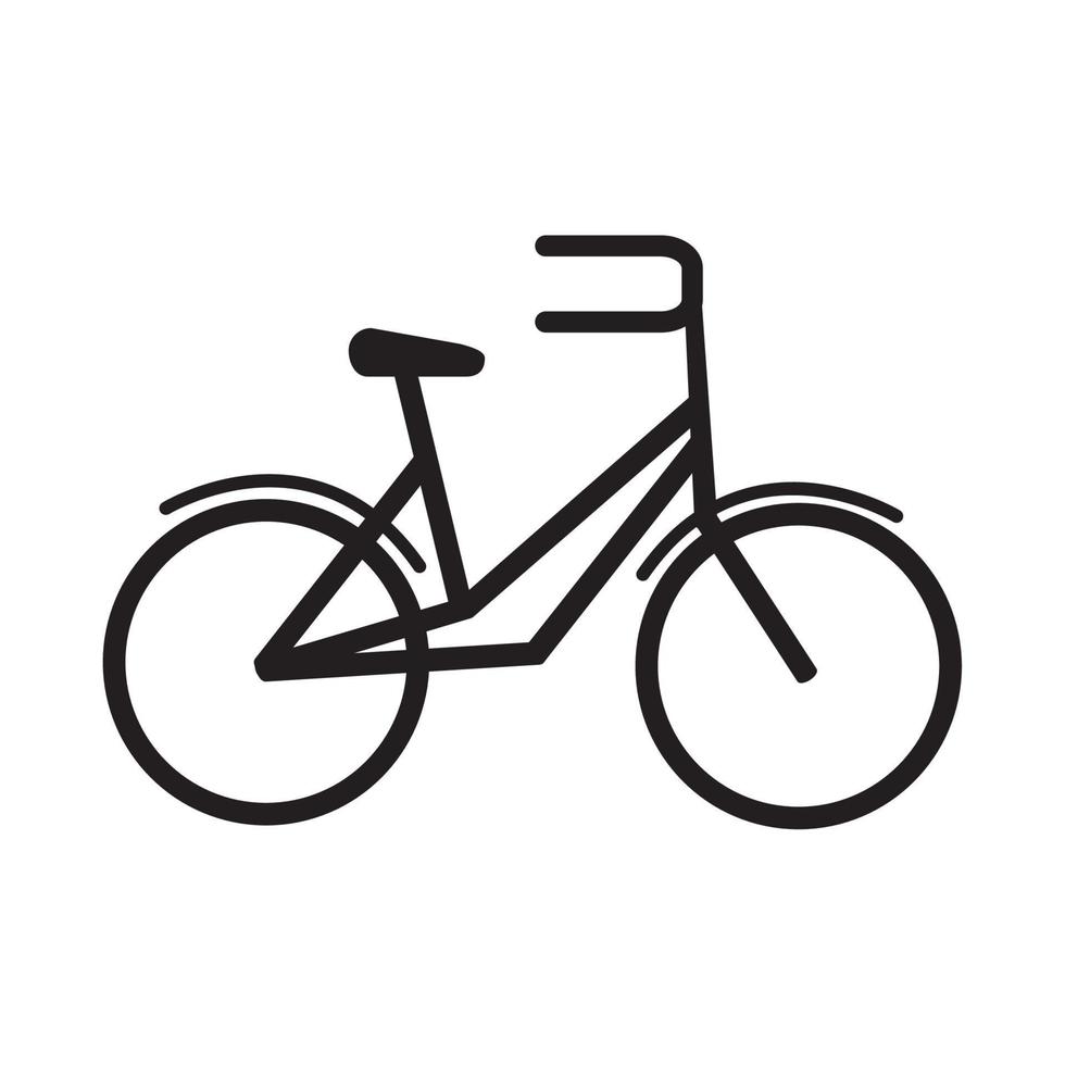 bicicletta trasporto ricreativo sport nel silhouette stile isolato icona vettore