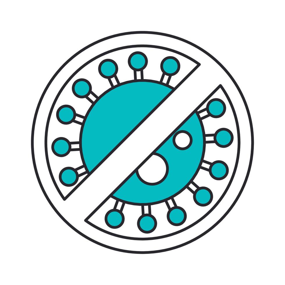 covid 19 coronavirus, fermare virus respiratorio, prevenzione diffusione scoppio malattia pandemia linea e riempire stile icona vettore