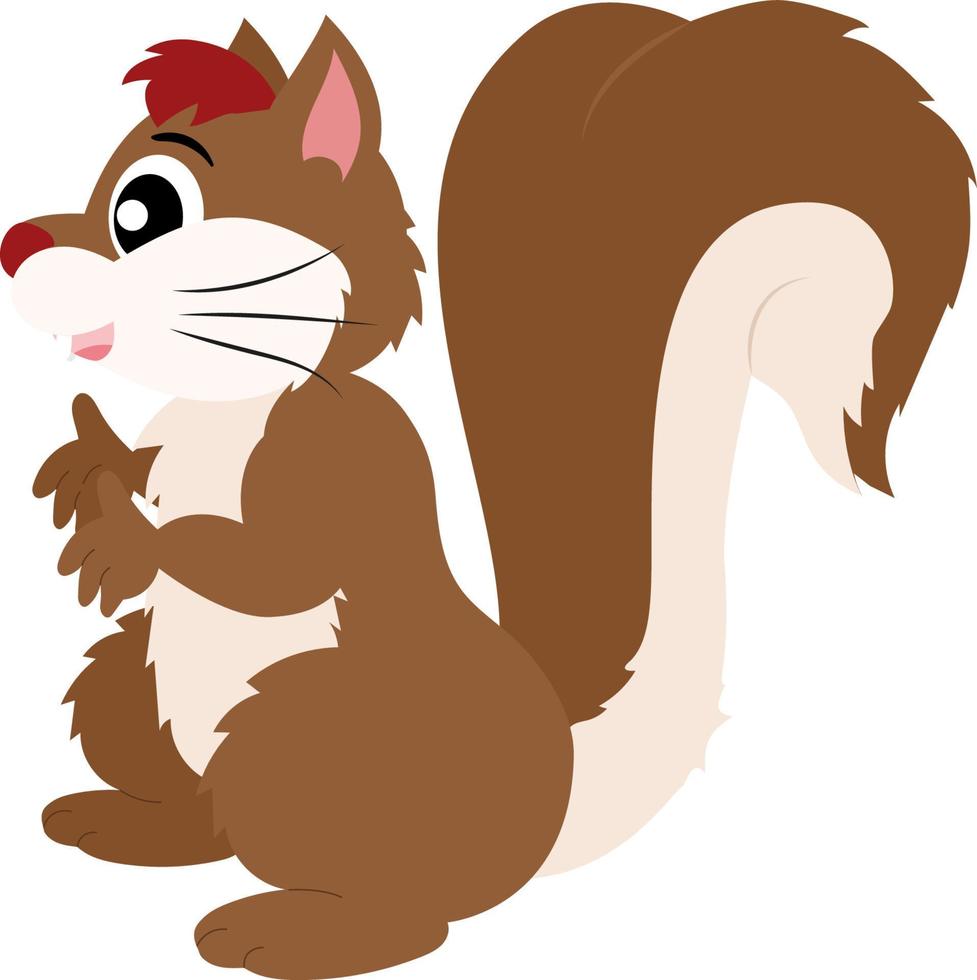 cartone animato carino scoiattolo. vettore illustrazione di scoiattolo