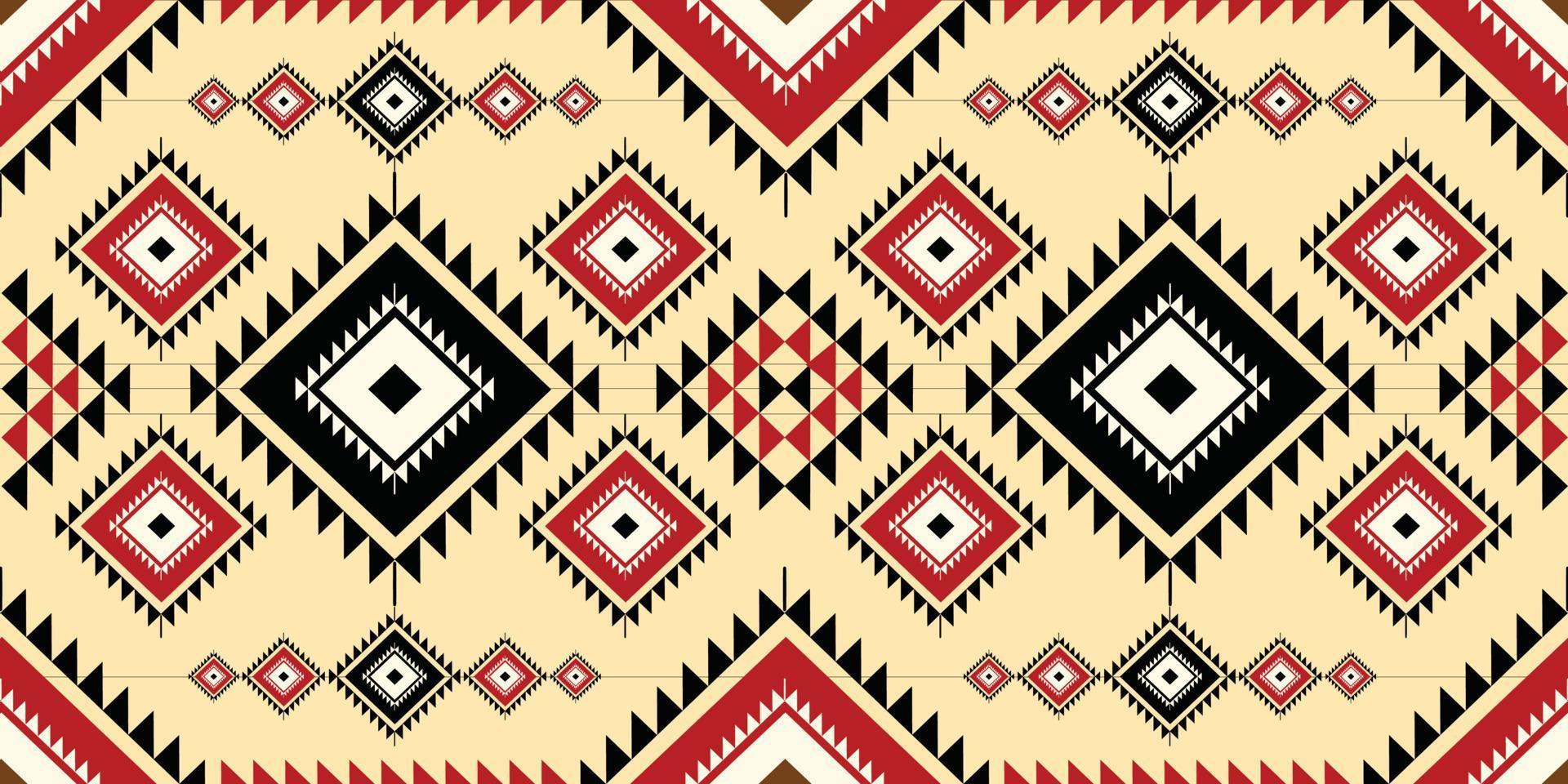 etnico geometrico astratto senza soluzione di continuità modello. nativo americano navajo, azteco, messicano stile progettato per sfondo, sfondo, Stampa, avvolgere, sarong, piastrella. vettore illustrazione. ricamo tribale stile
