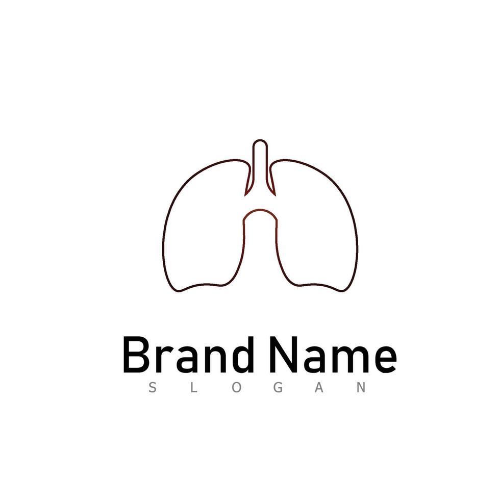 polmoni logo design simbolo vettore