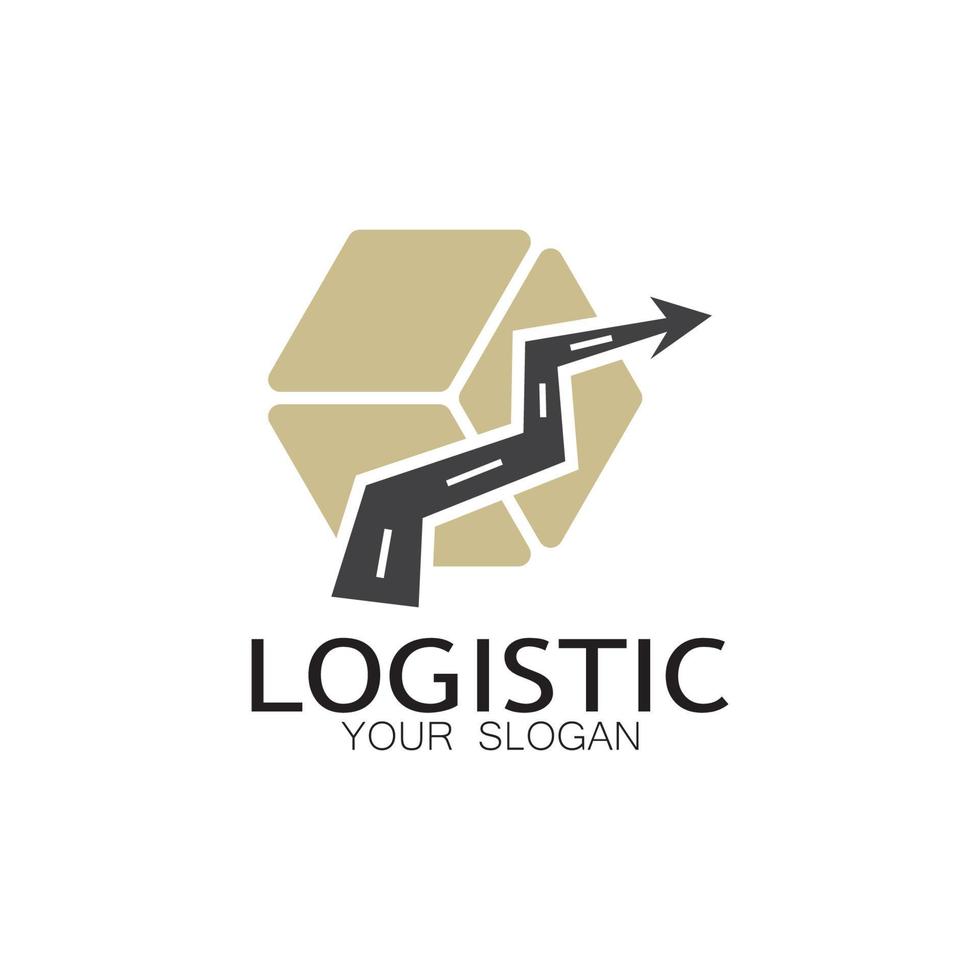 la logistica logo icona illustrazione vettore design distribuzione simbolo consegna di merce economia finanza